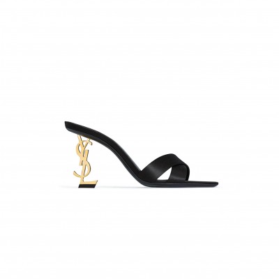 YSL OPYUM MULES IN SATIN CREPE 8189319QAB11000